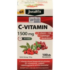 JutaVit Vitamin C. 1500 mg + rosehip + Acerola extract + vitamin D3 + Zinc, 100pcs