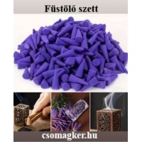 Füstölő szett - levendula illatú füstölő kúppal