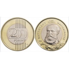 2024. évi Batthyány Lajos 200 forint színesfém érme - rolniból, nem volt forgalomba