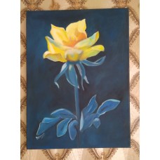Sárga rózsa  - Olaj festmény